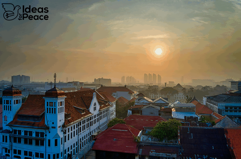 Img from a city from a rooftop